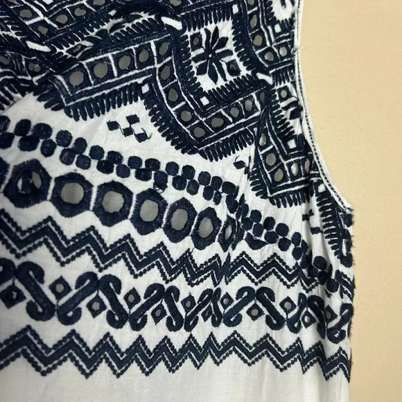 MAX STUDIO dress,women med , 100 cotton,lined,embroidered,Eyelets,prairie, - Picture 5 of 16